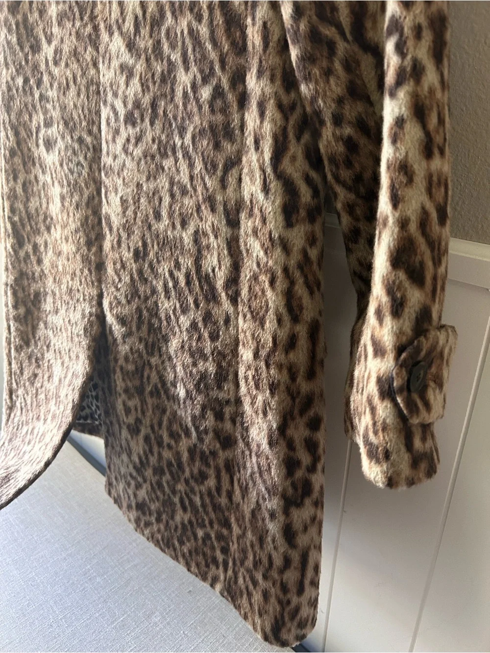 JCREW Brown Double Leopard Print Wool Coat H2734 Animal Print Women’s Size 2 - Picture 9 of 15